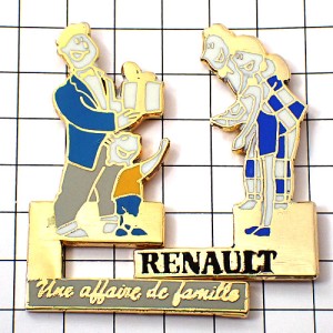 ピンバッジ・ルノー車パズル型プレゼント家族 RENAULT FRANCE