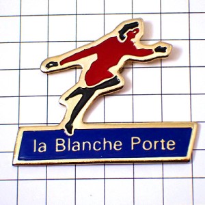 走る女の子・お買得ピンバッジ.LA-BLANCHE-PORTE FRANCE