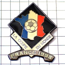 ピンバッジ・サッカーワールドカップ大会フランス1998年ボール球トリコロール国旗色 COUPE-DU-MONDE WORLD-CUP-1998 FRANCE-98