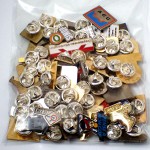 フランス ピンズ 雑貨 ヴィンテージ ピンバッジまとめて50個セット まとめ売り 大量 フレンチ ビンテージ 広告 ポーター受話器アベピエール神父ライオン紋章自転車虫など