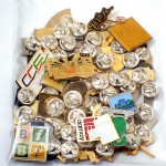 フランス ピンズ 雑貨 ヴィンテージ ピンバッジまとめて50個セット まとめ売り 大量 フレンチ ビンテージ 広告 パズルのピース小麦の穂フィリップス社の機械など