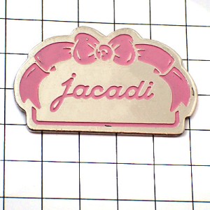 ピンバッジ・ジャカディ子ども服ピンクのリボン JACADI