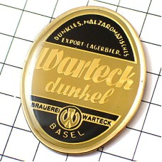 ピンバッジ・スイスのビールお酒ラベル楕円形 WARTECK