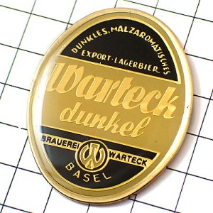 ピンバッジ・スイスのビールお酒ラベル楕円形 WARTECK