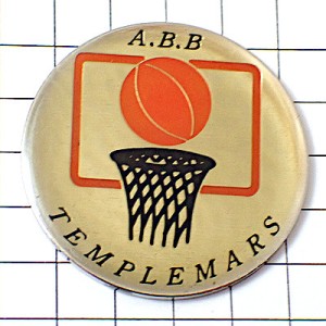 ピンバッジ・バスケットボールのゴールと球 ABB TEMPLEMARS BASKETBALL FRANCE