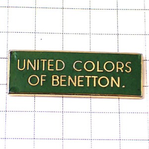 ピンバッジ・ベネトン服グリーン緑 BENETTON UNITED-COLORS-OF-BENETTON