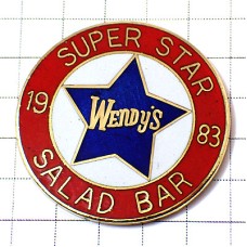 ピンバッジ・ウェンディーズ星ブルースーパースター店サラダバー1983年