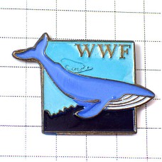 ピンバッジ・クジラ鯨/WWF世界自然保護基金