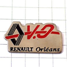 ピンバッジ・ルノー車オルレアンの店エンブレム黒い菱形 RENAULT FRANCE