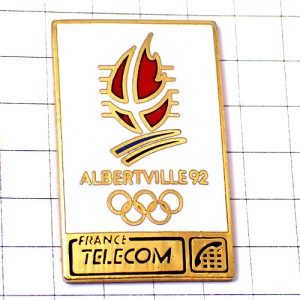 ピンバッジ・アルベールビル五輪オリンピック冬季フランステレコム社ビンテージ中古品