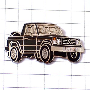 ピンバッジ・三菱パジェロ黒い車 MITSUBISHI-PAJERO