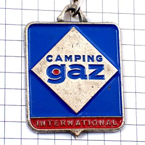 キーホルダー・紋章キャンピングガス缶ボンベ青ブルー CAMPING-GAZ FRANCE