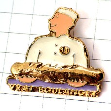 ピンバッジ・パン屋さんバゲット金色ゴールドのパン VRAI-BOULANGER BAGUETTE