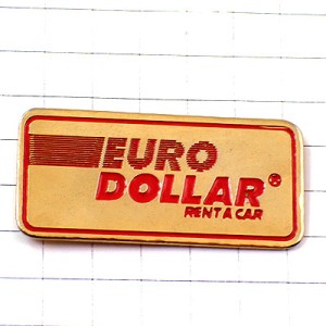 ピンバッジ・ユーロドル文字レンタカー車 EURO-DOLLAR RENT-A-CAR