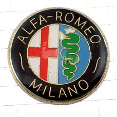 ピンバッジ・アルファロメオ蛇と十字ロゴ車エンブレム ALFA-ROMEO ITALIA ITALY