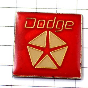 ピンバッジ・ダッジ車クライスラー赤 DODGE CHRYSLER USA