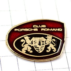 ピンバッジ・ポルシェ車クラブ赤いエンジ色 PORSCHE-CLUB ROMAN SWISS 