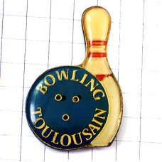 ピンバッジ・ボウリングのピンと球ボール TOULOUSE BOWLING