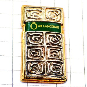 ピンバッジ・オードランコム香水壜ボトル銀色パルファン LANCOME O-DE-LANCOME