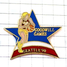 ピンバッジ・バスケットボール選手グッドウィルゲームズ星シアトル大会1990年スター