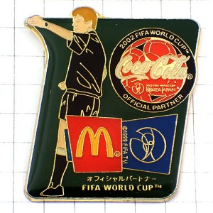 ピンバッジ・サッカーワールドカップ日本と韓国マクドとコカコーラ2002年