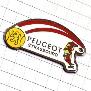 ピンバッジ・テニス選手ボール黄色い球プジョー車ストラスブール店 PEUGEOT FRANCE