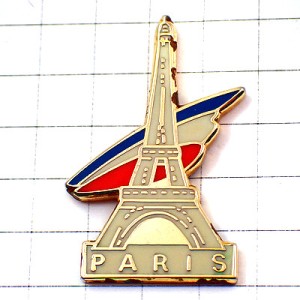 ピンバッジ・エッフェル塔パリ国旗色トリコロール３色 EIFFEL PARIS