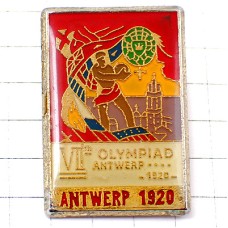 ピンバッジ・アントワープ五輪ベルギー大会1920年30年前のビンテージ中古品