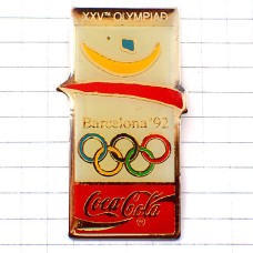 ピンバッジ・バルセロナ五輪コカコーラ夏季オリンピック1992年ビンテージ中古品