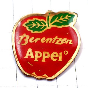 ピンバッジ・赤いリンゴ林檎 BERENTZEN APPLE KENTUCKY BOURBON GERMANY