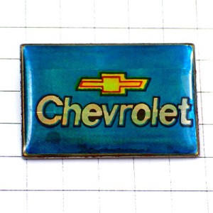 ピンバッジ・シボレー車エンブレム青に十字ロゴ CHEVROLET USA