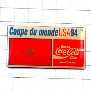 ピンバッジ・サッカーワールドカップ大会モロッコ国旗アメリカ開催スター星 USA WORLDCUP MOROCCO 1994