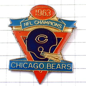 ピンバッジ・アメリカンフットボール球シカゴベアーズ/USA NFL CHICAGO BEARS