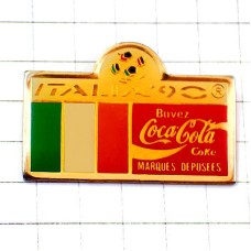 ピンバッジ・アイルランド国旗イタリア大会サッカーワールドカップ1990年コカコーラ