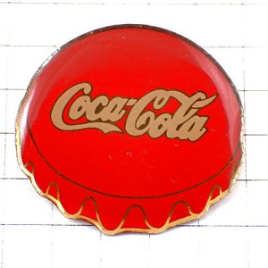 ピンバッジ・コカコーラ赤い栓 COCA-COLA