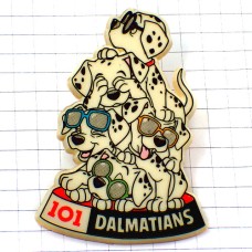 ピンバッジ・101匹わんちゃんディズニー/プラスチック製ダルメシアン犬 ONE-HUNDRED-AND-ONE-DALMATIANS