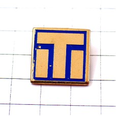 ピンバッジ・アルファベット「ＩＴＩ」金色ゴールドの文字