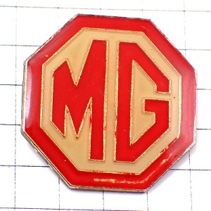 ピンバッジ・ＭＧエンブレム英国車イギリス六角形 MG ENGLAND