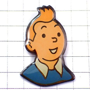 ピンバッジ・タンタンの冒険バンドデシネ主人公 TINTIN HERGE