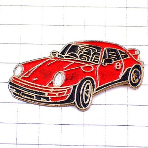 ピンバッジ・赤いポルシェ車 PORSCHE GERMANY