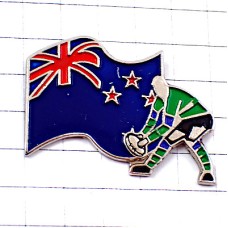 ピンバッジ・ラグビー選手ワールドカップ世界大会ニュージーランド国旗 NEW-ZEALAND RWC WORLDCUP  RWC-1989 ALL-BLACKS