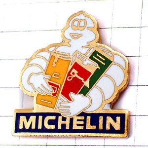 ピンバッジ・ミシュランガイドを持つビバンダムくん本３冊 MICHELIN GUIDE BIBENDUM FRANCE