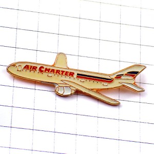 ピンバッジ・エアチャーター便の飛行機旅客機 AIR-CHARTER