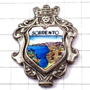 ピンバッジ・ソレント海岸ナポリ湾イタリア紋章 SORRENTO CAPRI NAPOLI ITALIA ITALY