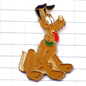 ピンバッジ・プルート犬ディズニーお座り GOOFY PLUTO