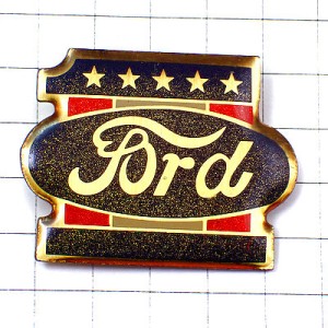 ピンバッジ・フォード車アメリカ/USA国旗柄１ナンバーワン星条旗 FORD USA