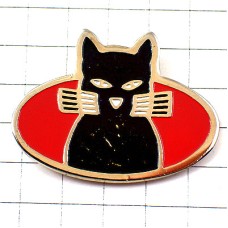 ピンバッジ・クロネコ正面向きの黒猫クラヴァンＡタバコ煙草 CRAVEN TOBACCO ENGLAND CRAVEN-A BLACK-CAT