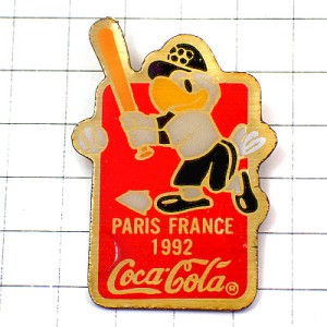 ピンバッジ・野球コカコーラ飲物パリ1992年イーグルサム五輪オリンピック中古品ビンテージ