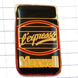 ピンバッジ・エスプレッソコーヒー珈琲豆マクスウェル EXPRESSO MAXWELL