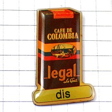 ピンバッジ・コーヒー珈琲コロンビアの港 CAFE LEGAL